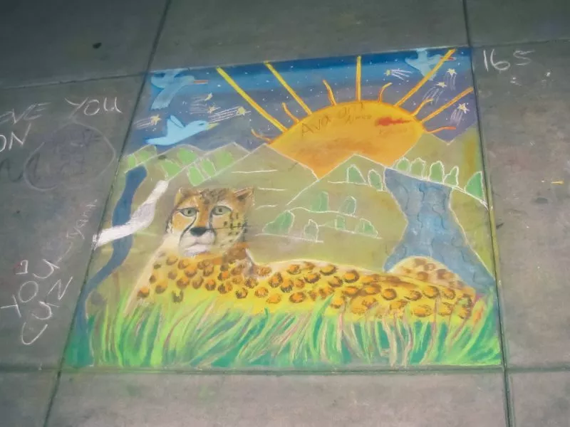 2011 Pastels in the Park chalk drawing.